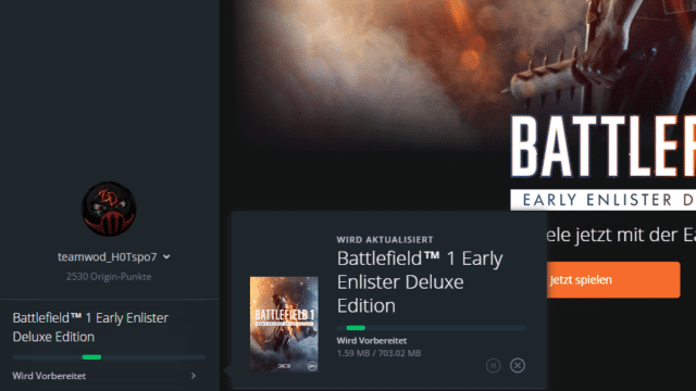 Erster Patch für Battlefield 1 erschienen.