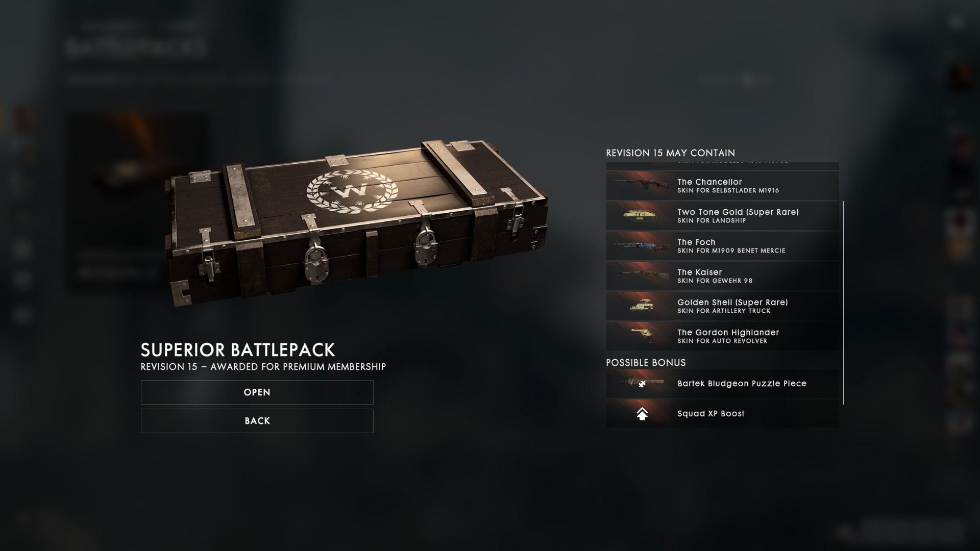 Battlefield 1 Premium Battlepack (Februar 2017)