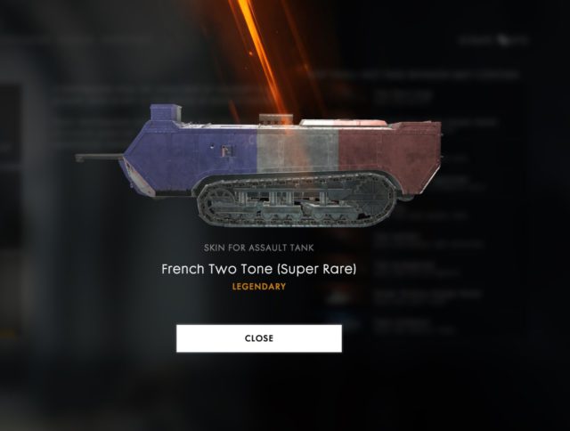 Skin für den französische St. Chamond Panzer. (Assault Tank)