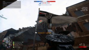 Wenn dein Platoon die meiste Arbeit beim Flaggen einnehmen übernommen hat, ist das Bild des Platoons auf der Flagge sichtbar.