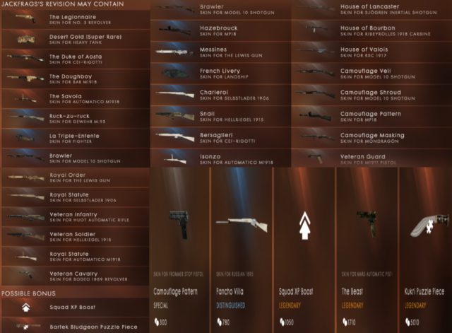 Battlefield 1 JackFrags Battlepack Revision