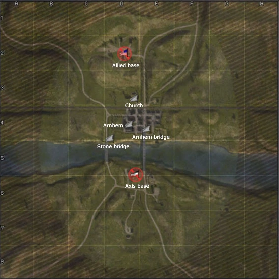 Battlefield 1942 - Operation Market Garden (Map Layout)