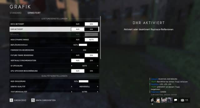 DXR Option in Battlefield V